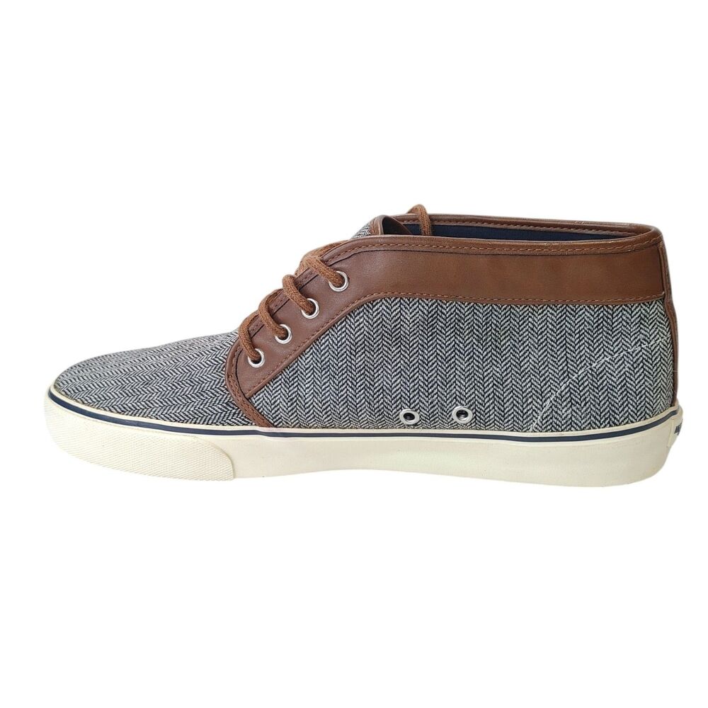 Men’s Size 12 Gray Brown American Eagle Herringbone Chukka Sneakers Casual - Picture 9 of 12